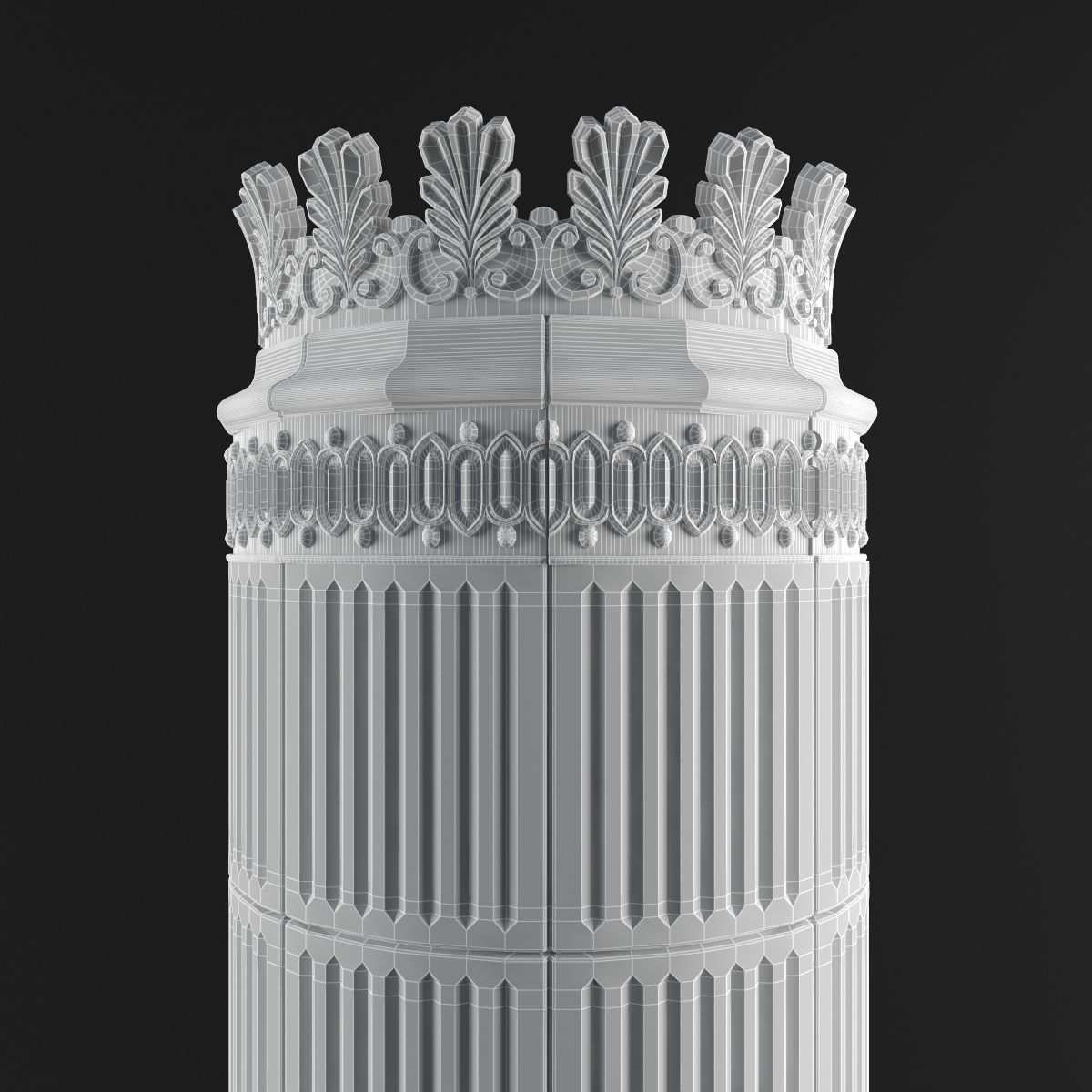 Majolica stove 3D model_8