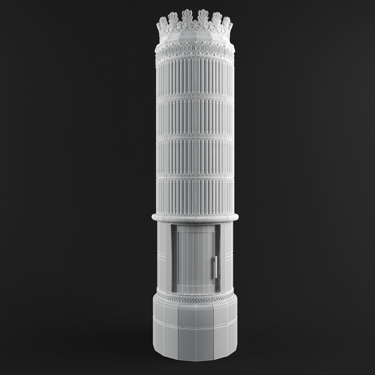 Majolica stove 3D model_5