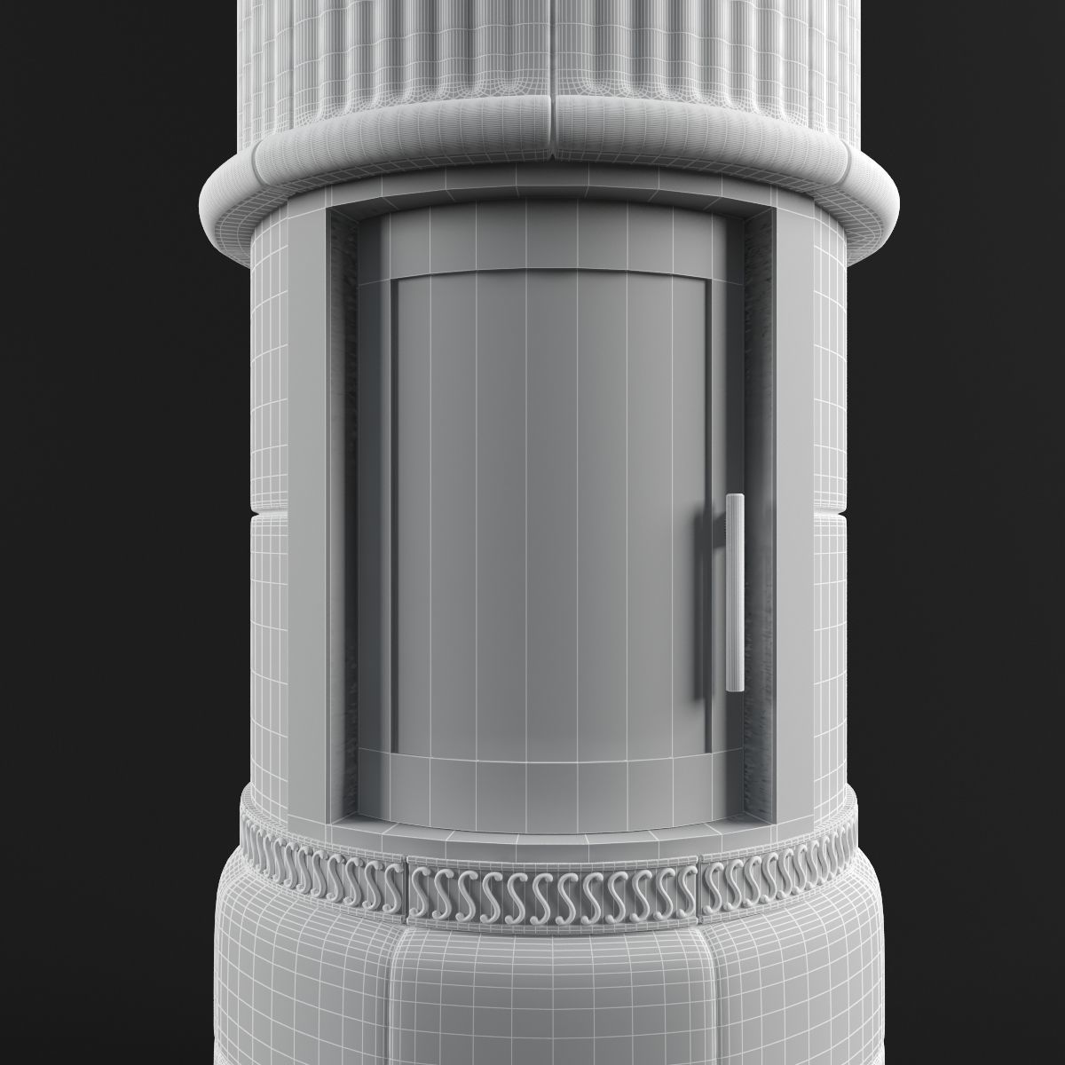 Majolica stove 3D model_4