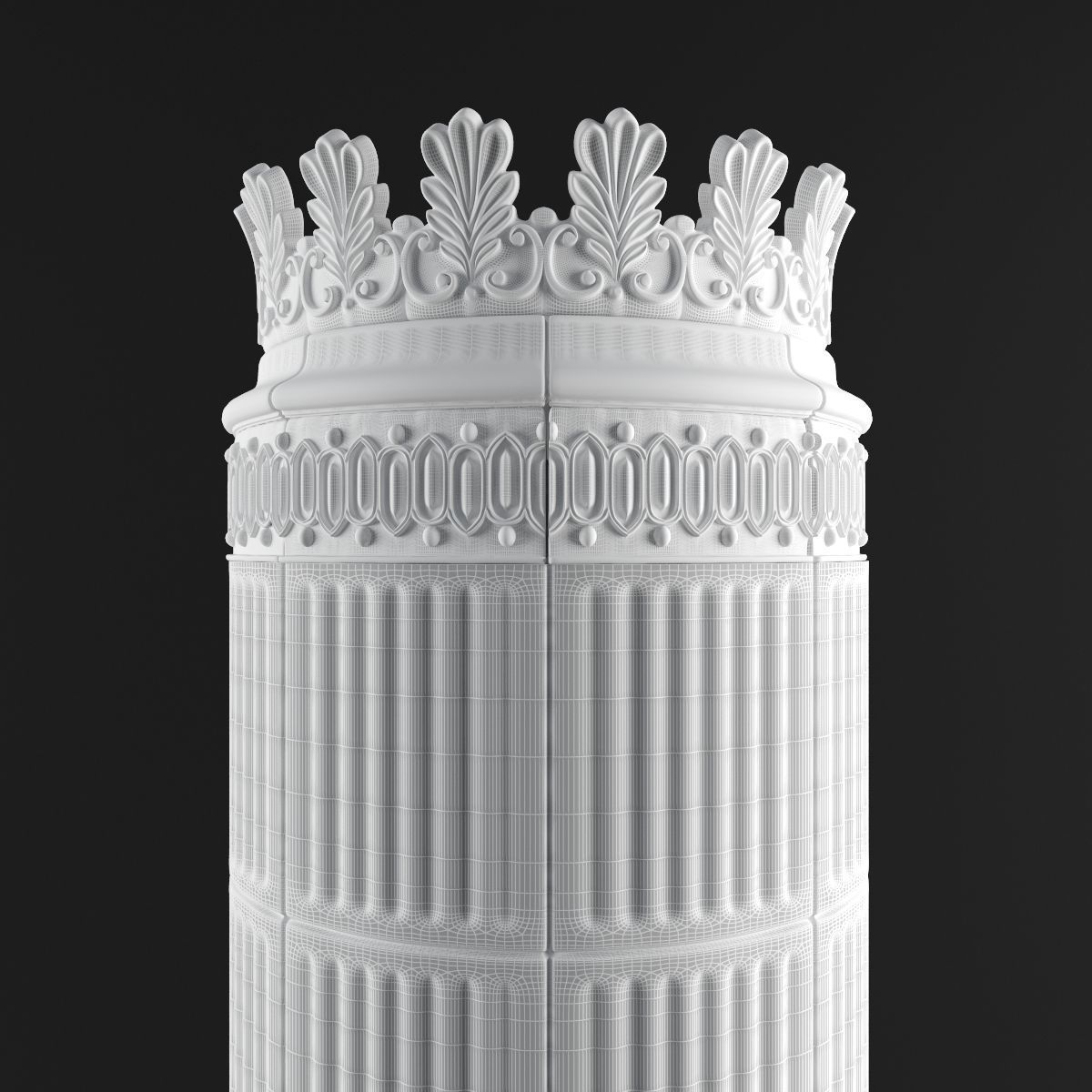 Majolica stove 3D model_7