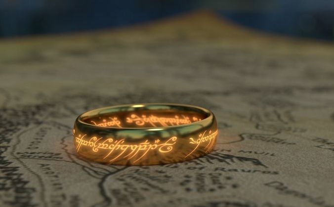 The One Ring Low-poly 3D model
