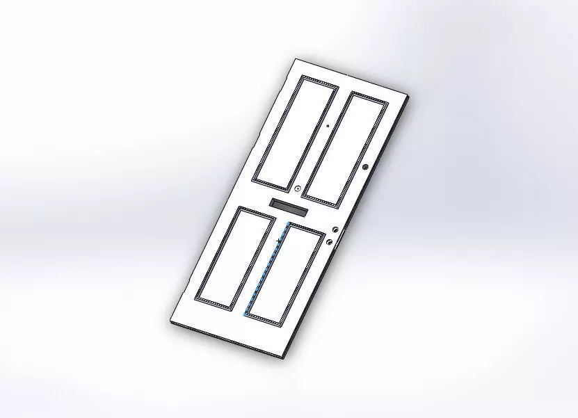 Door with two doors Free 3D model