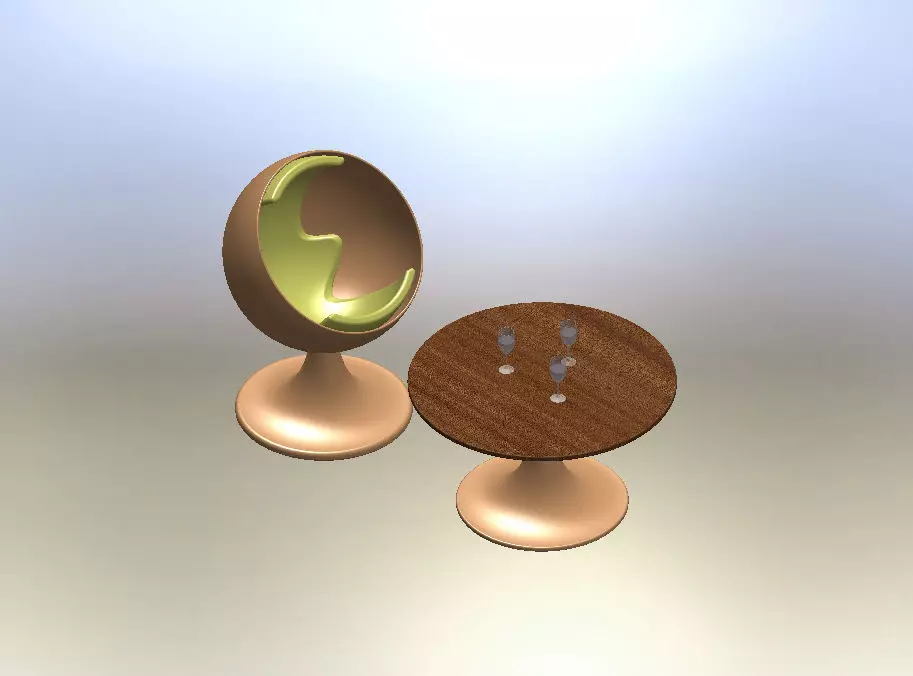 Seat Table Free 3D model
