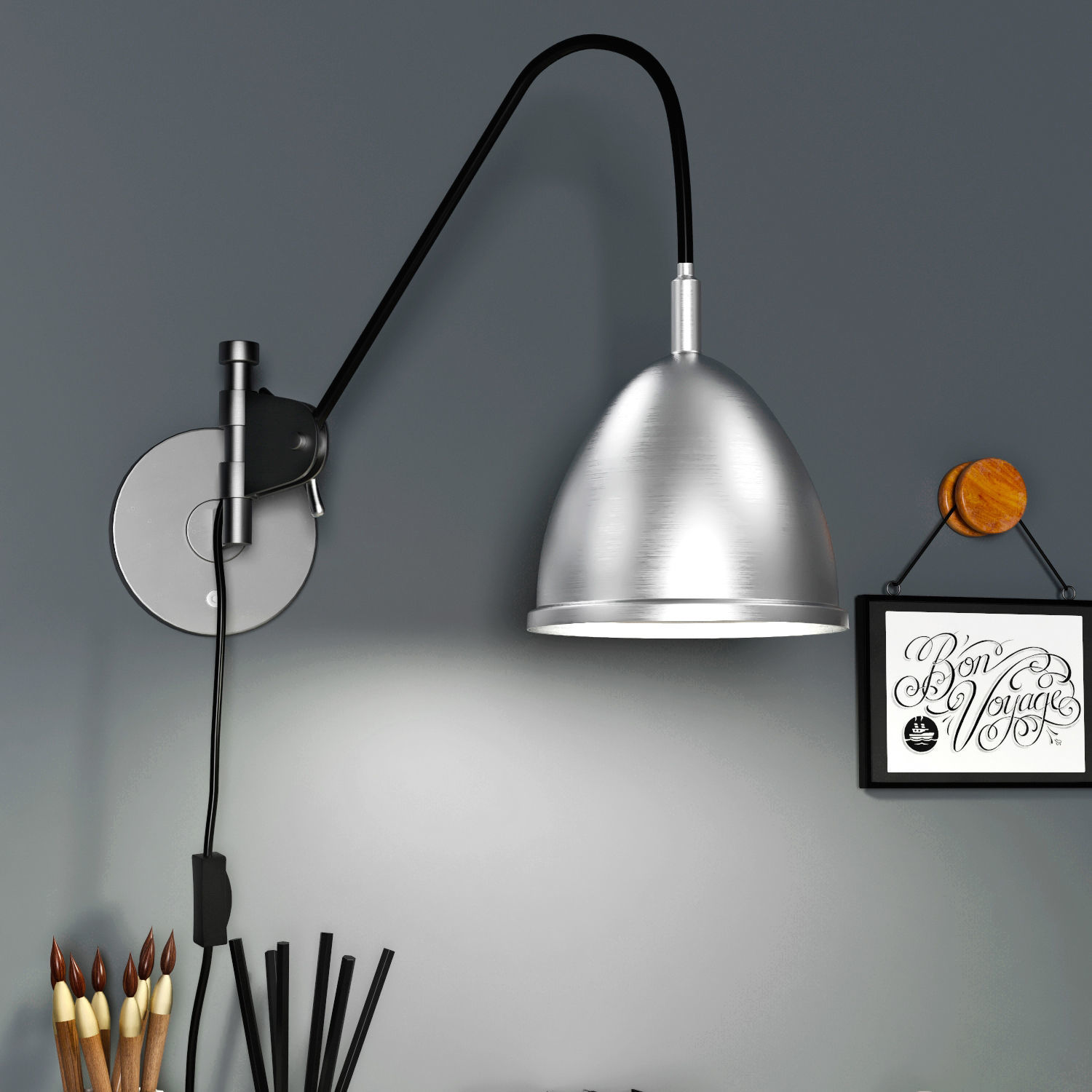 workplace loft 3D model_4