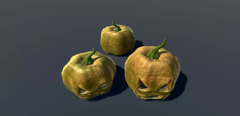 Pumpkin - Shoot or Break Low-poly 3D model_0