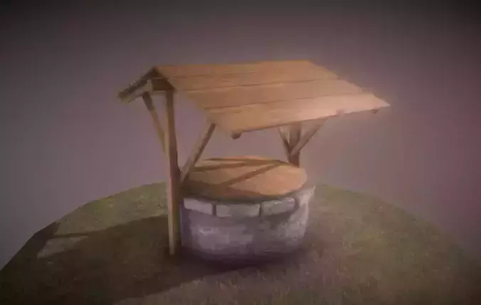 Stone Well Low Poly PBR