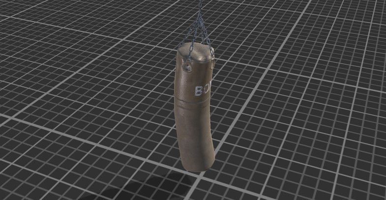 Punching bags - Animated Low-poly 3D model_2