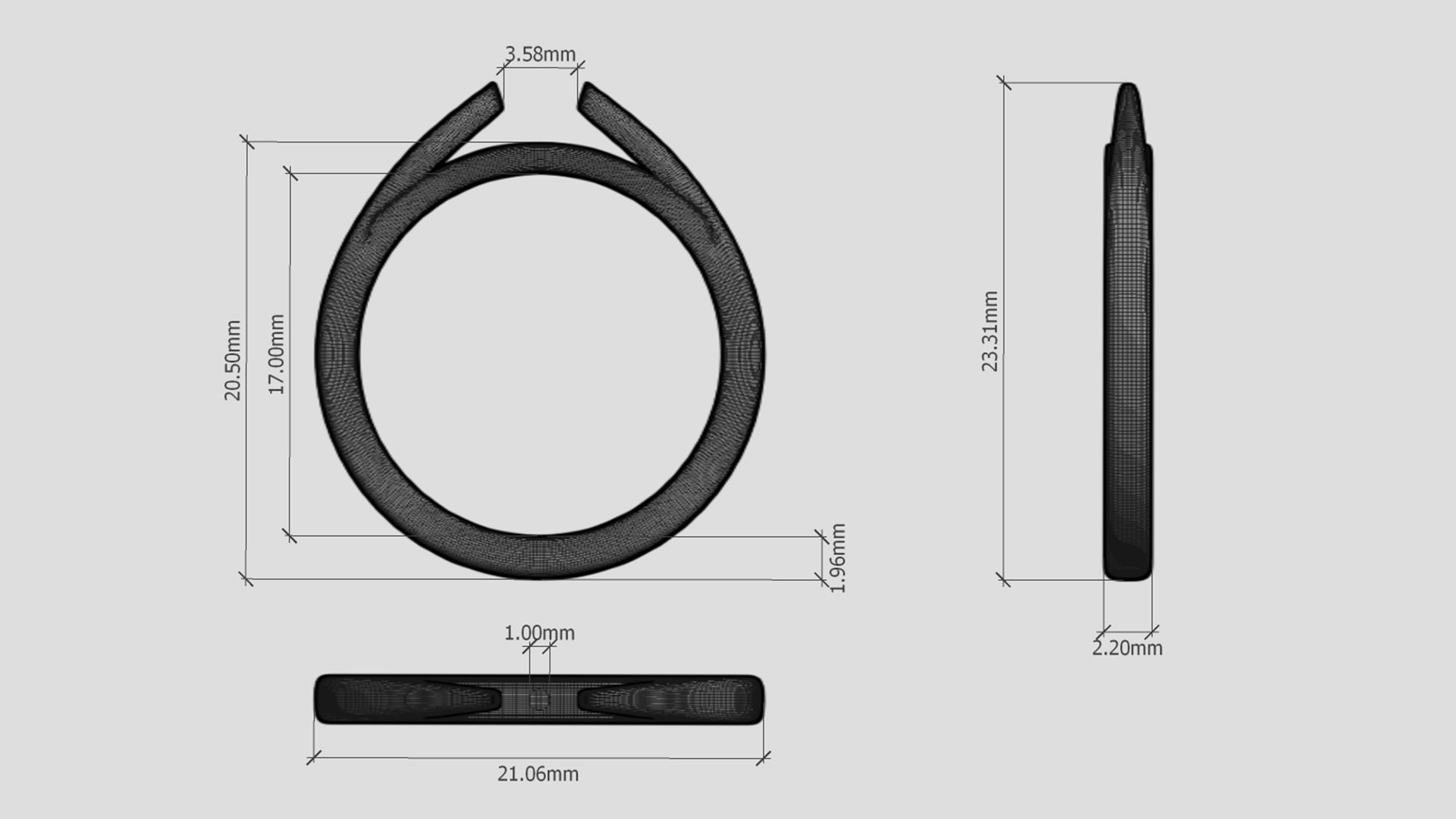 Set from Ten Solitaire Ring 3D print model_5