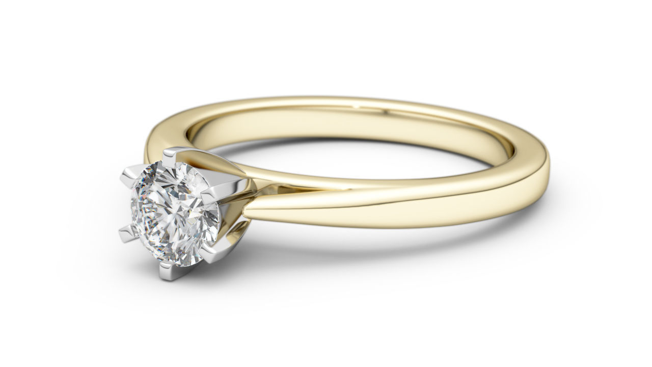 Set from Ten Solitaire Ring 3D print model_1