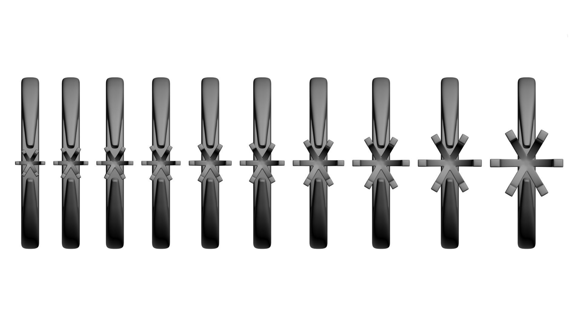 Set from Ten Solitaire Ring 3D print model_17