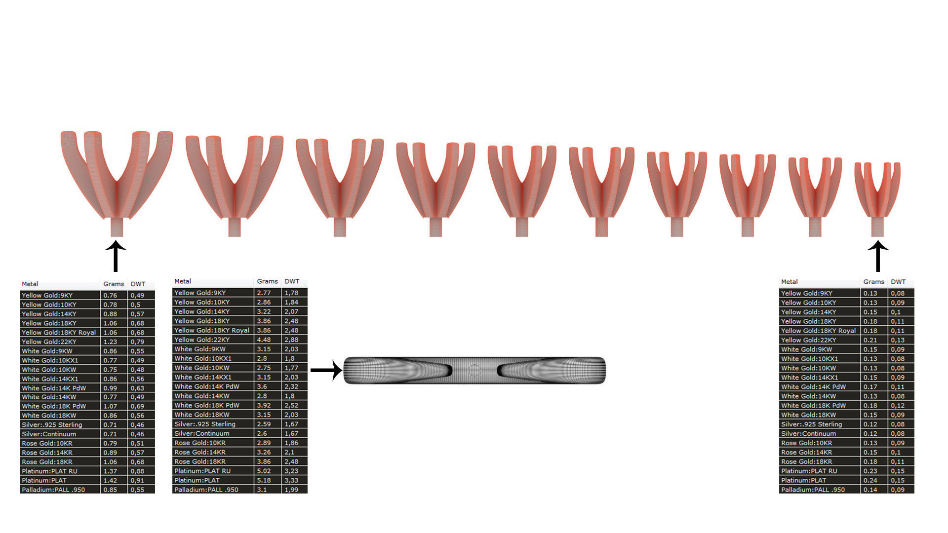 Set from Ten Solitaire Ring 3D print model_7
