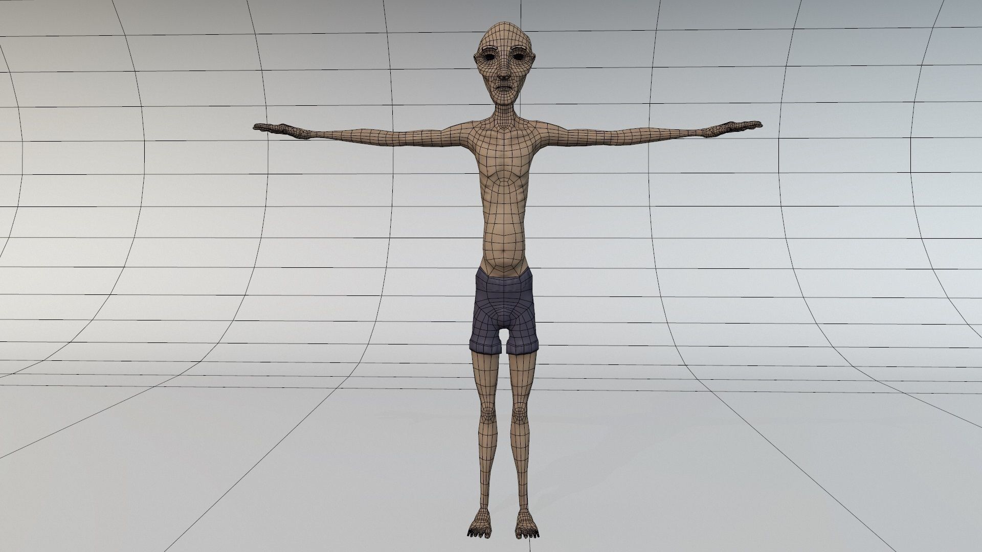 Experiment Oldman Low-poly 3D model_4