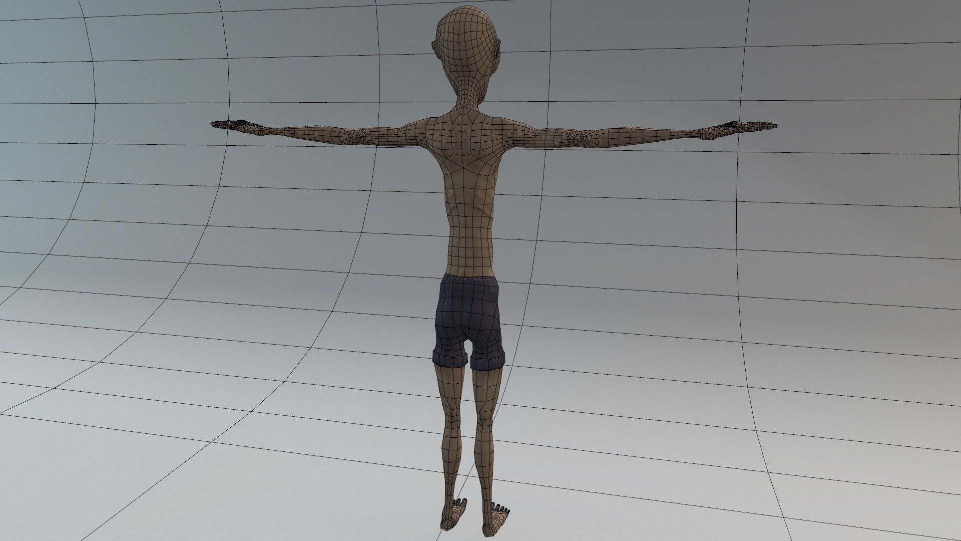 Experiment Oldman Low-poly 3D model_5