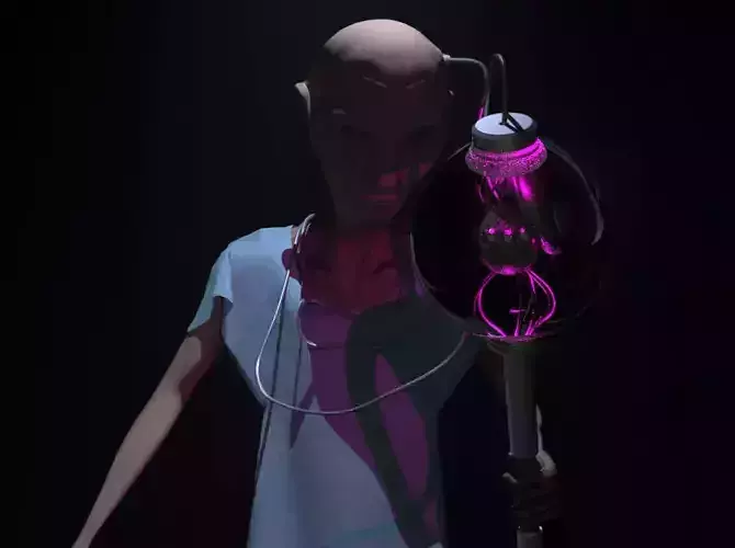 Experiment Oldman Low-poly 3D model