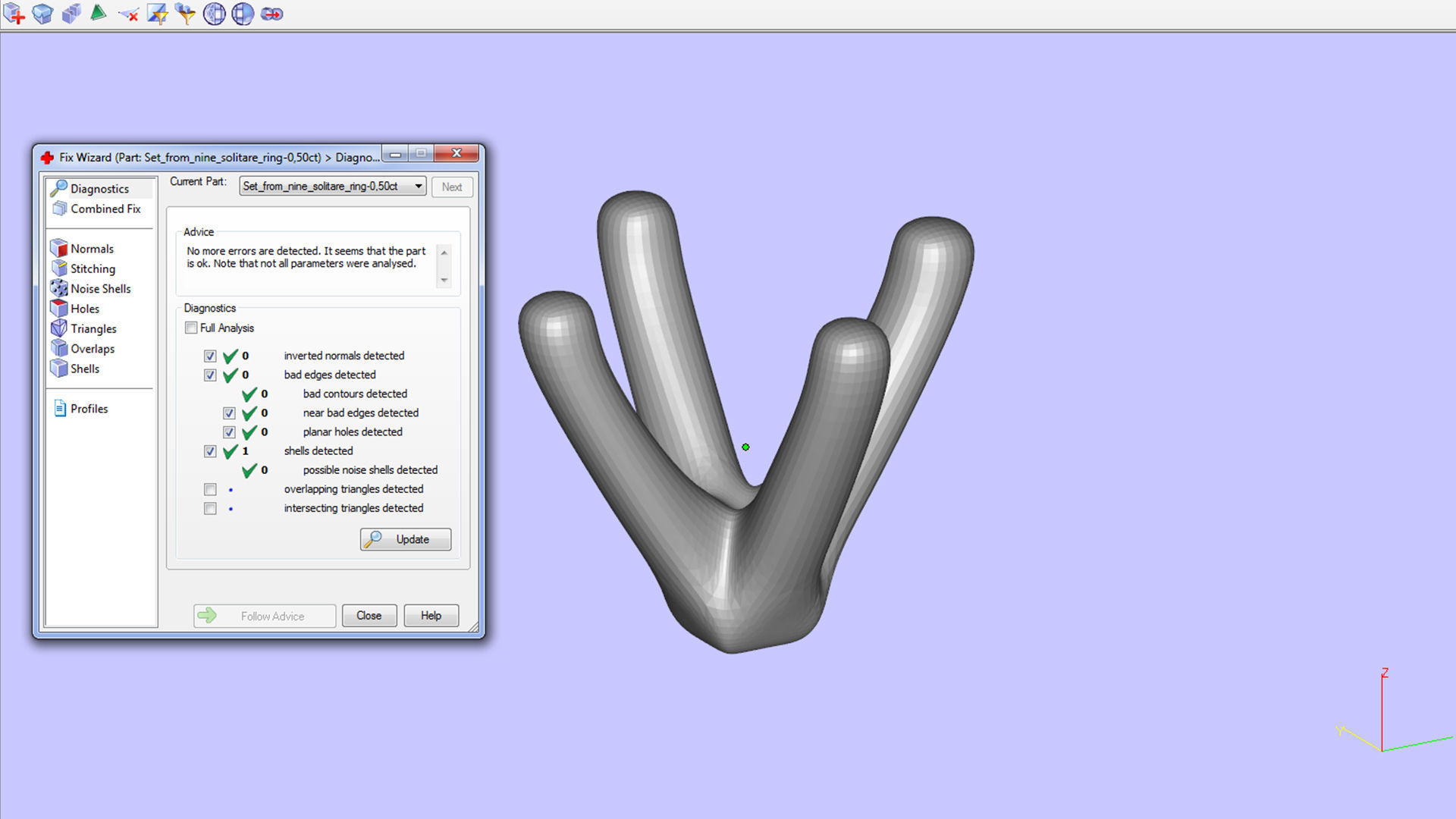 Set from Nine Solitaire Ring 3D print model_10
