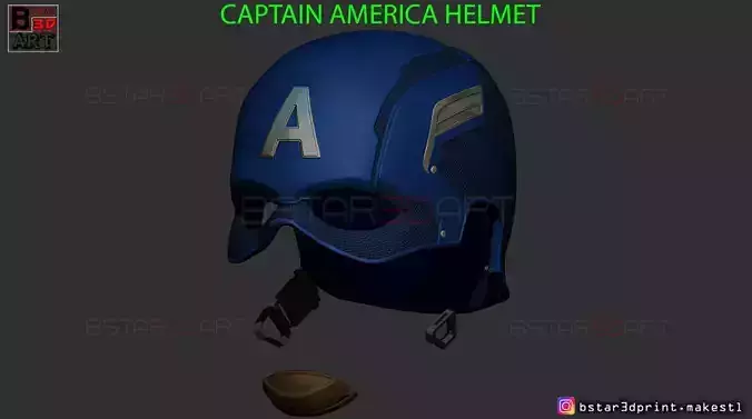 Captain America Helmet  - Infinity War - Endgame - marvel 3D print model