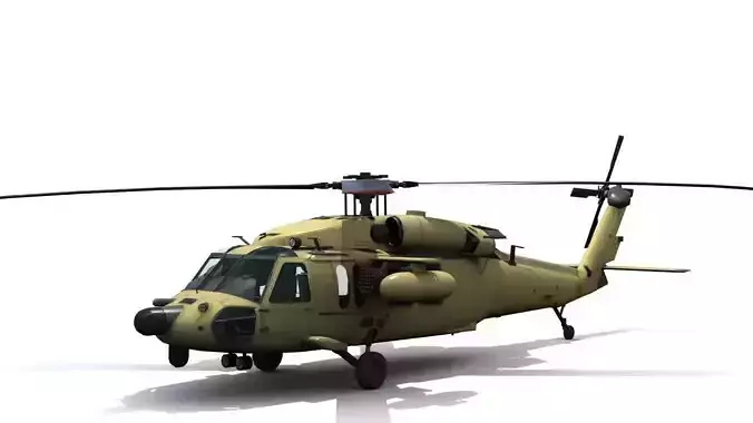 Army Blackhawk Low-poly 3D model
