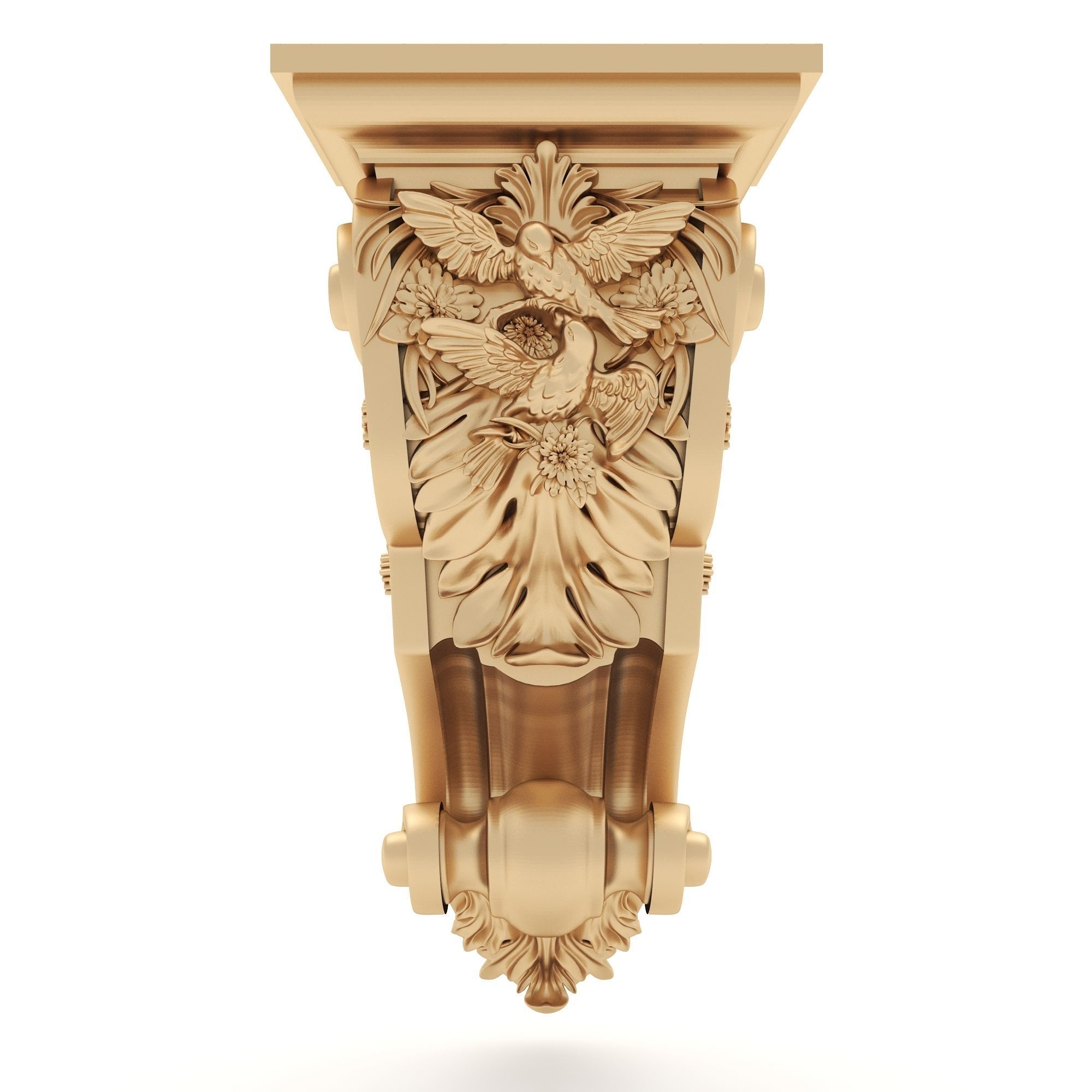Corbel 2 ornate gold 3D model_1