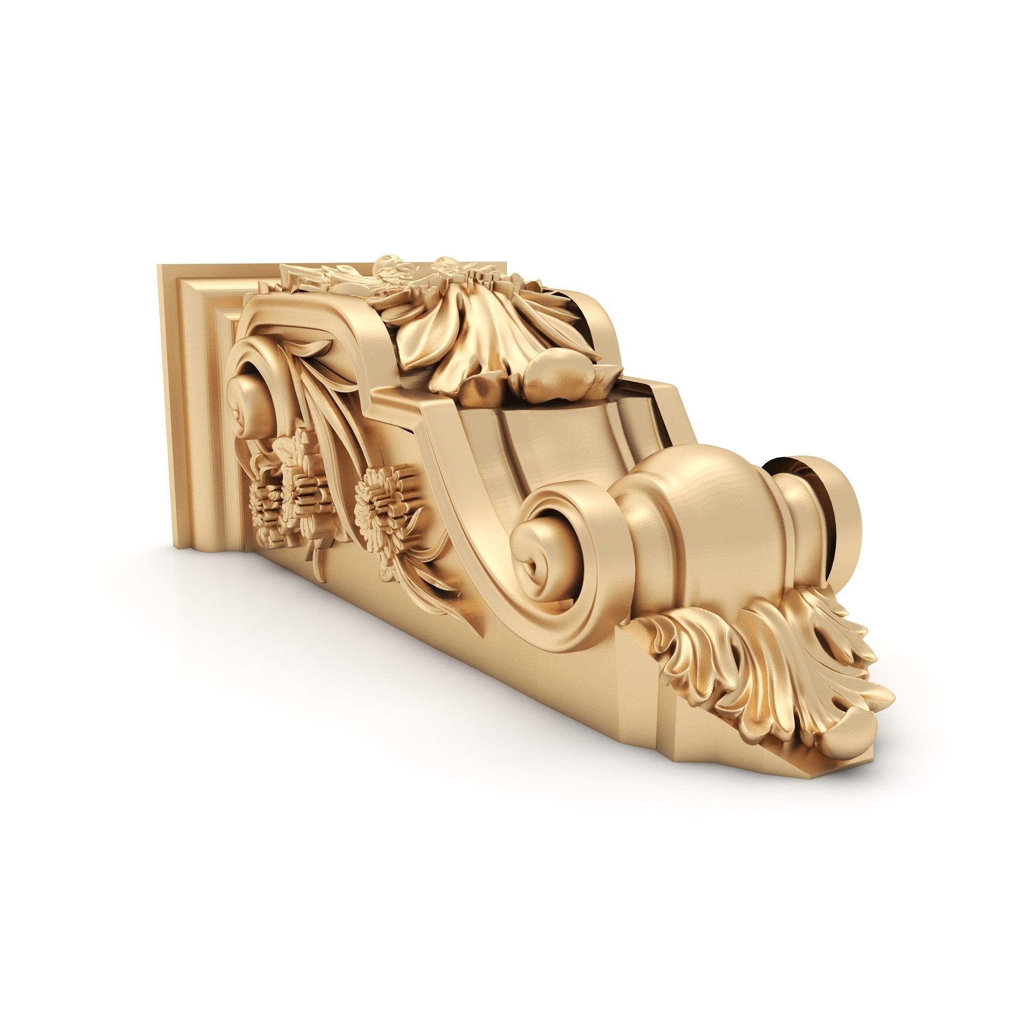 Corbel 2 ornate gold 3D model_2