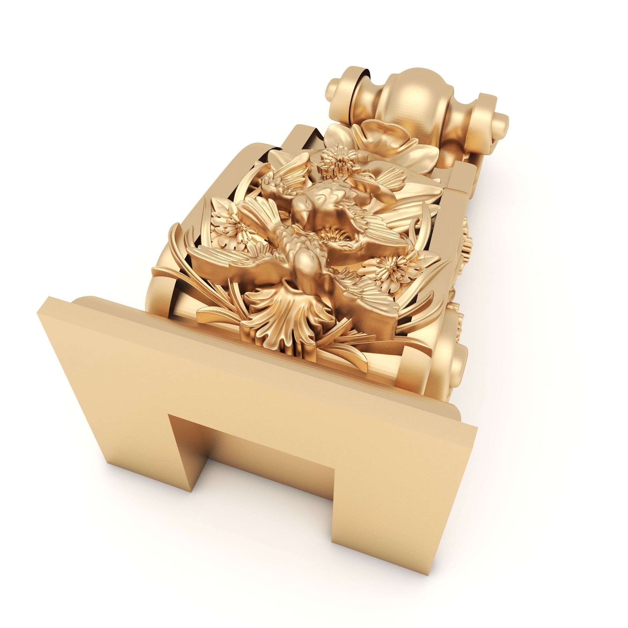 Corbel 2 ornate gold 3D model_4