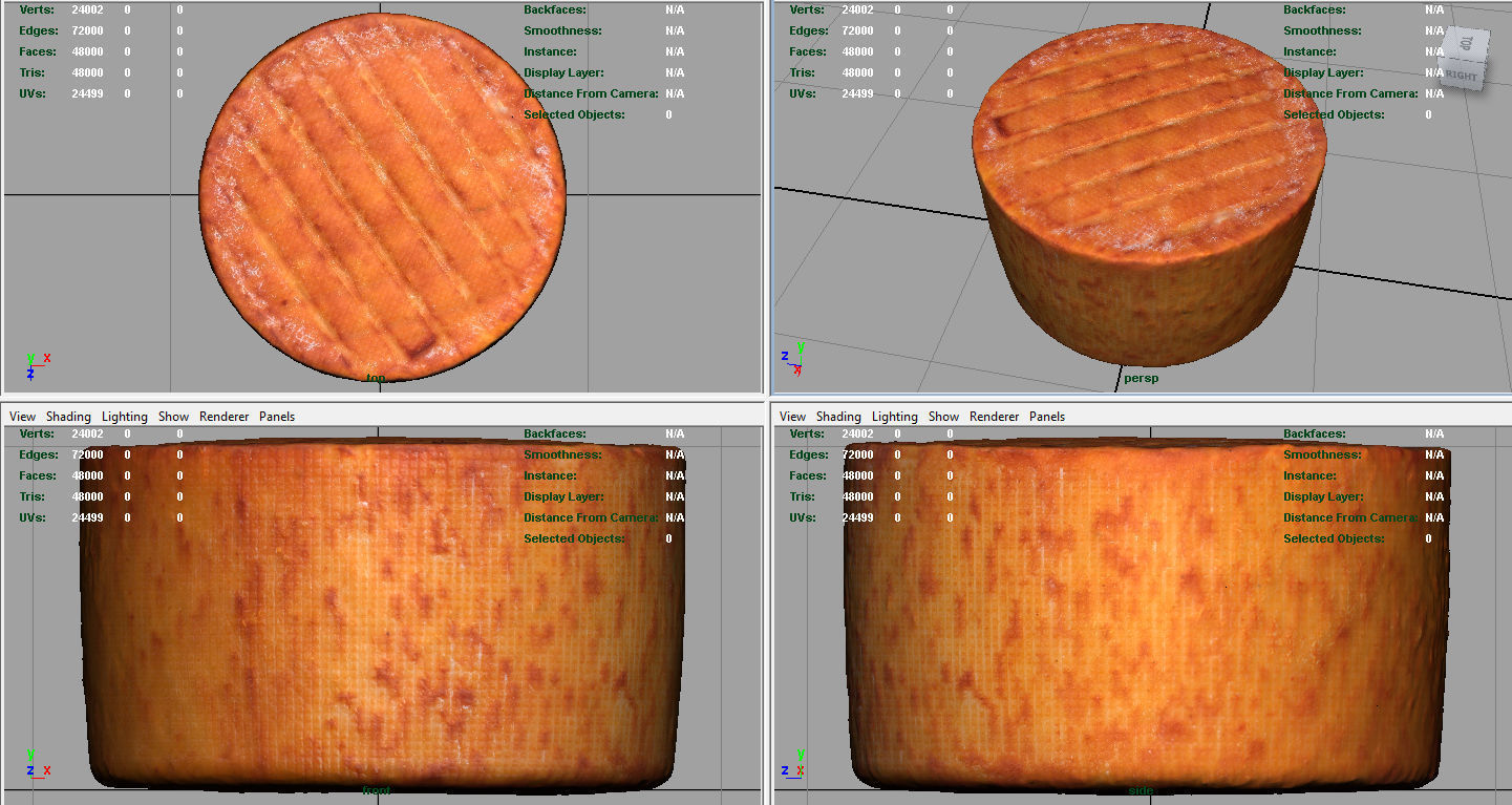 Goat Cheese Low-poly 3D model_7