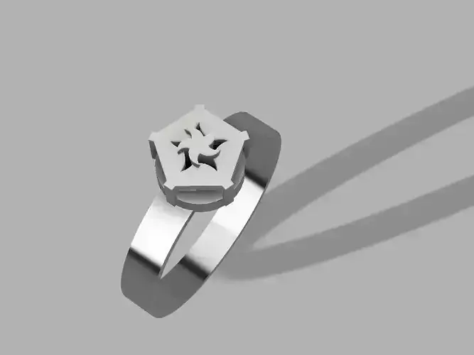 Twisted Pentagonal Ring 3D print model