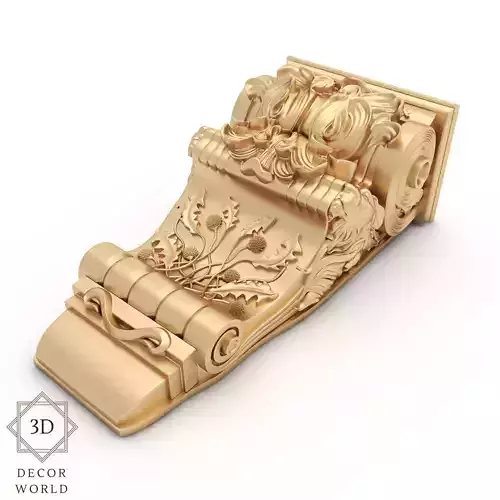 Corbel 4 golden scroll