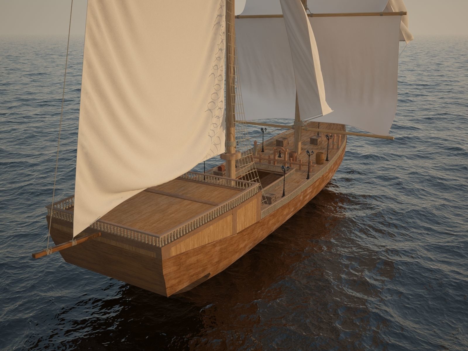 High detalization boat 3D model_9