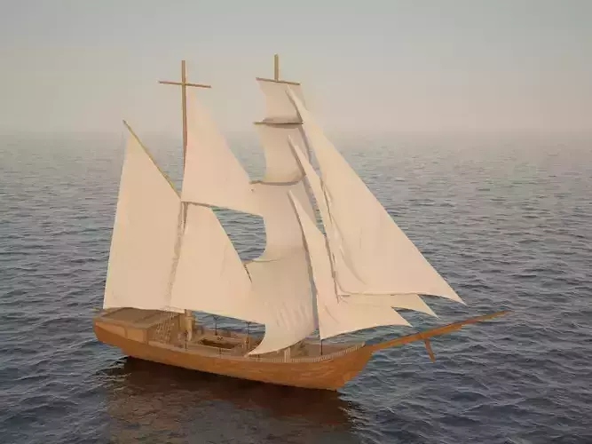  High detalization boat 3D model