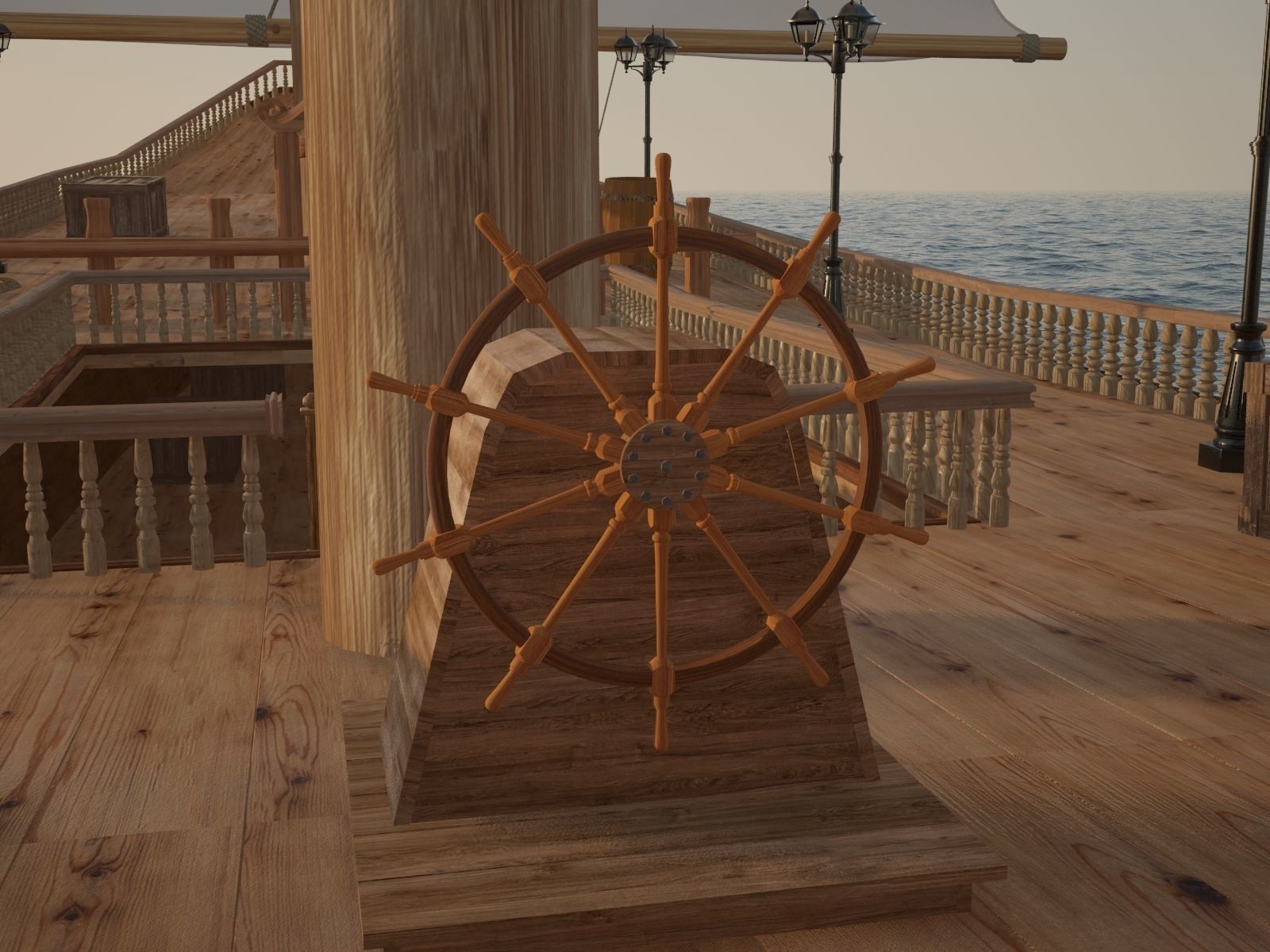 High detalization boat 3D model_3