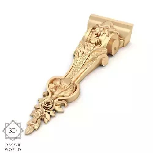 Corbel 7 gold ornate door handle