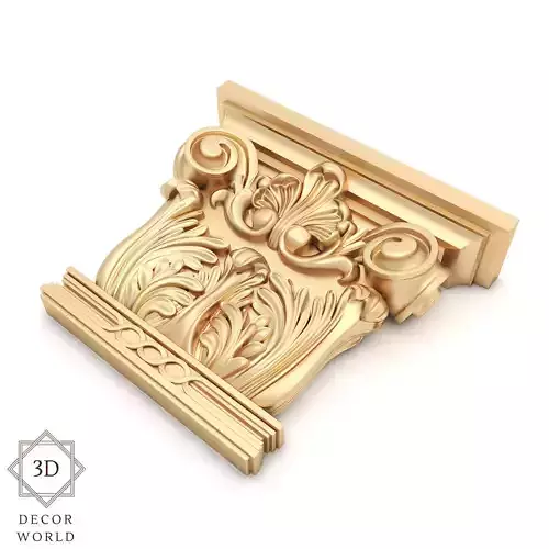 Corbel 9 golden ornate column