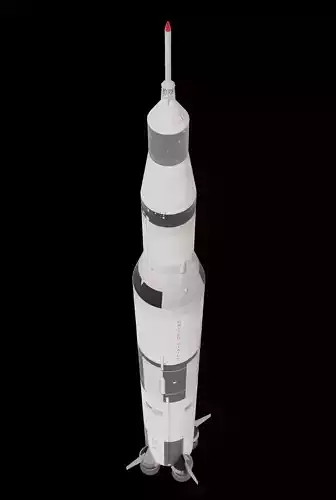 Saturn V rocket LOW POLY