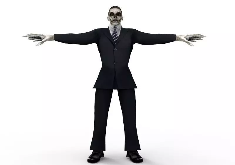 Zombie - ugly - Suit Rich GugRora Character FBX Unity Male Low-poly 3D model_0