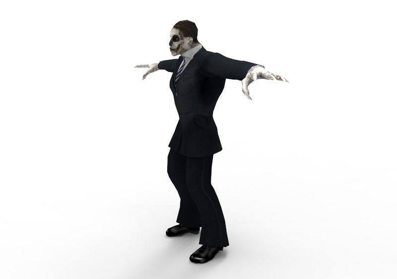 Zombie - ugly - Suit Rich GugRora Character FBX Unity Male Low-poly 3D model_1