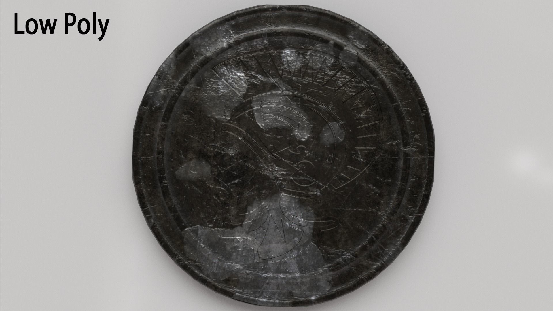 Old Coin - Artifact Low-poly 3D model_24