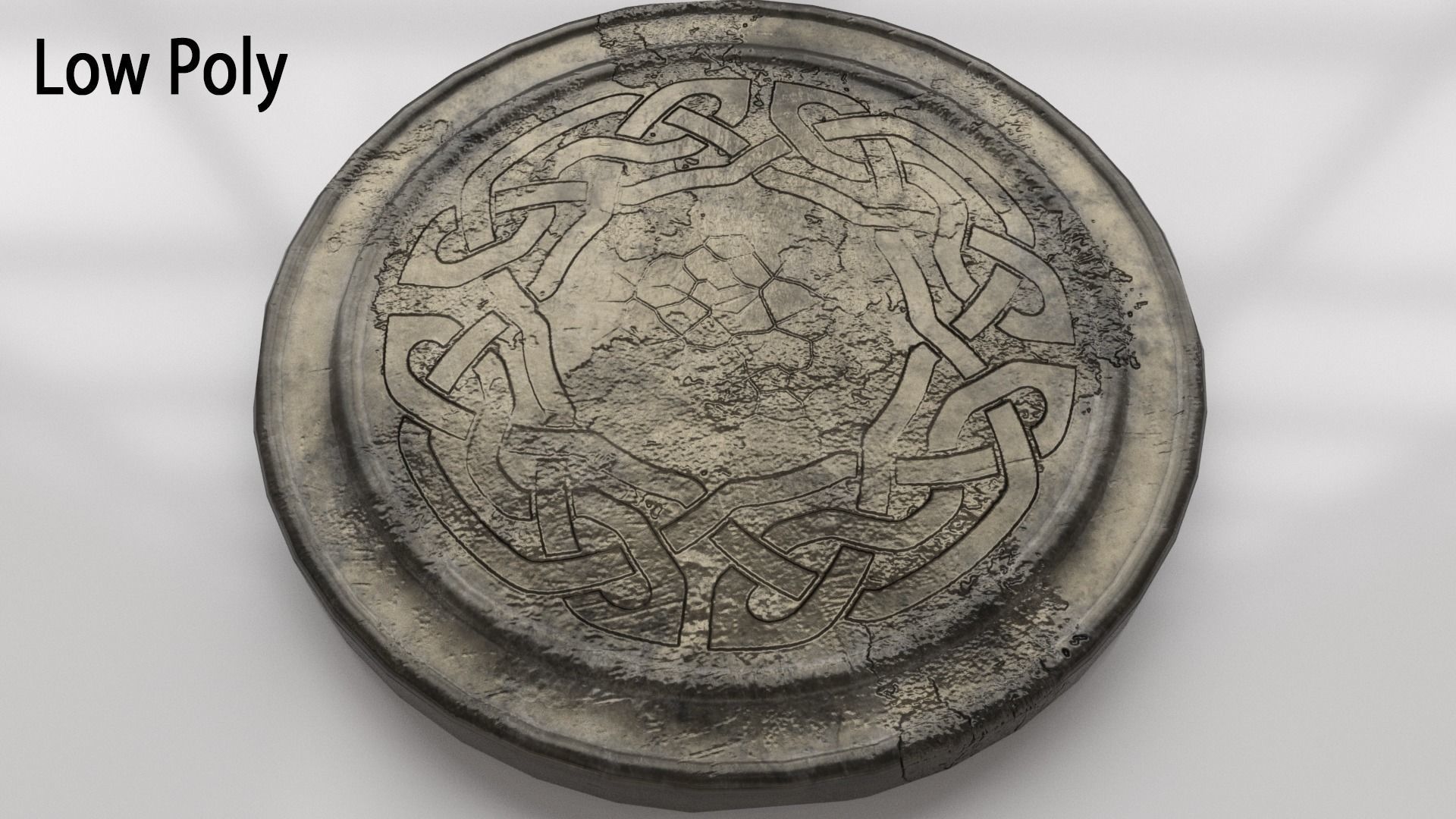 Old Coin - Artifact Low-poly 3D model_16