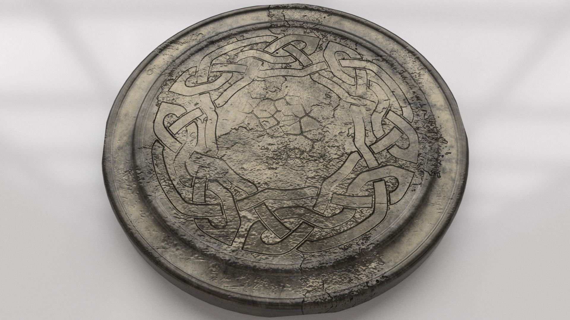 Old Coin - Artifact Low-poly 3D model_15