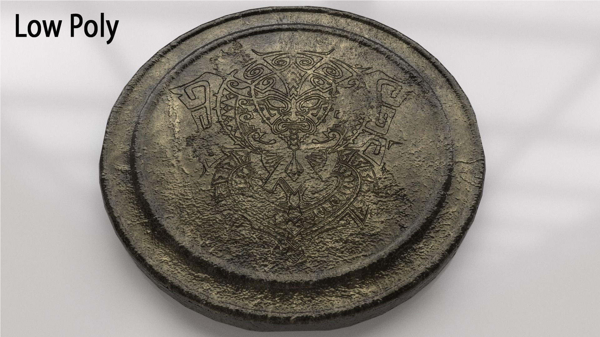 Old Coin - Artifact Low-poly 3D model_22