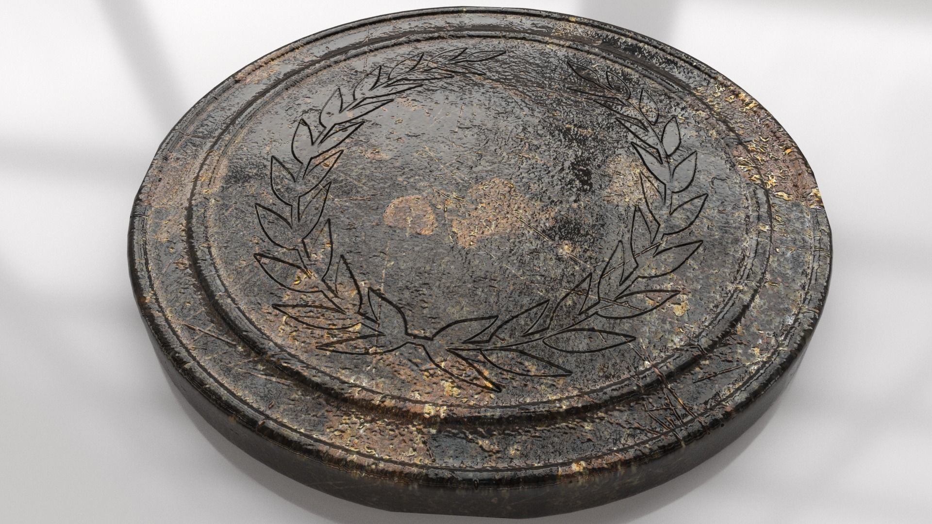 Old Coin - Artifact Low-poly 3D model_17