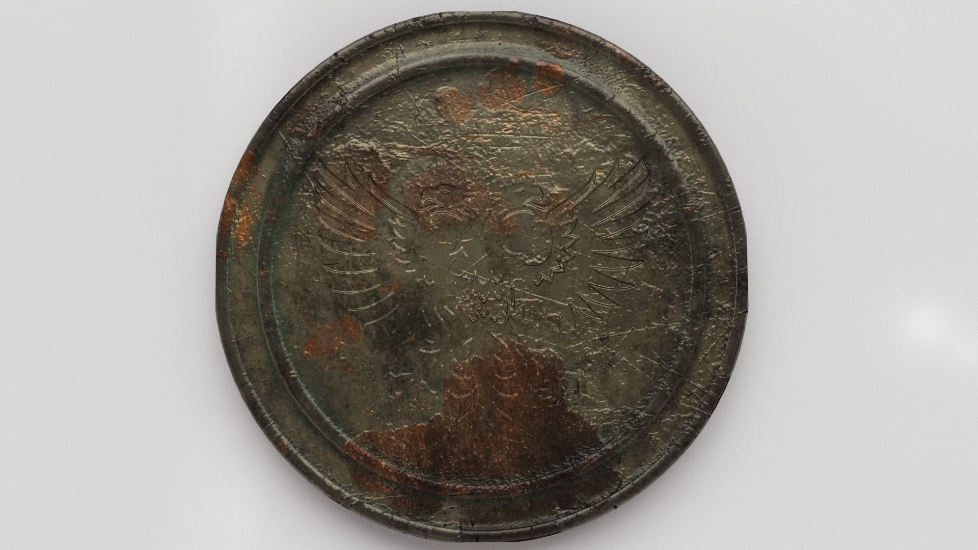 Old Coin - Artifact Low-poly 3D model_27