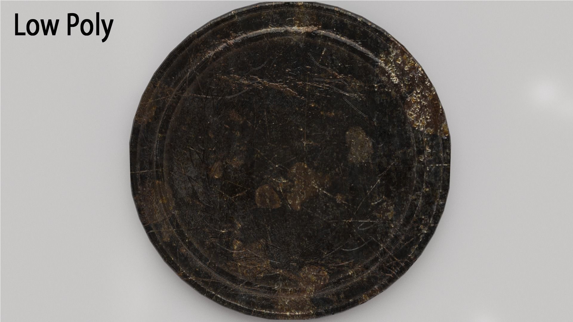 Old Coin - Artifact Low-poly 3D model_32