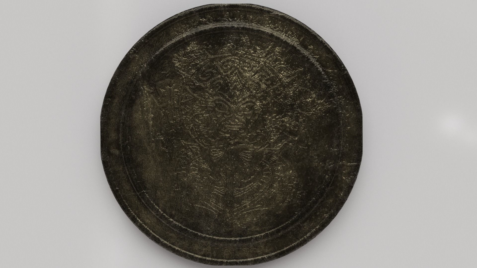 Old Coin - Artifact Low-poly 3D model_19