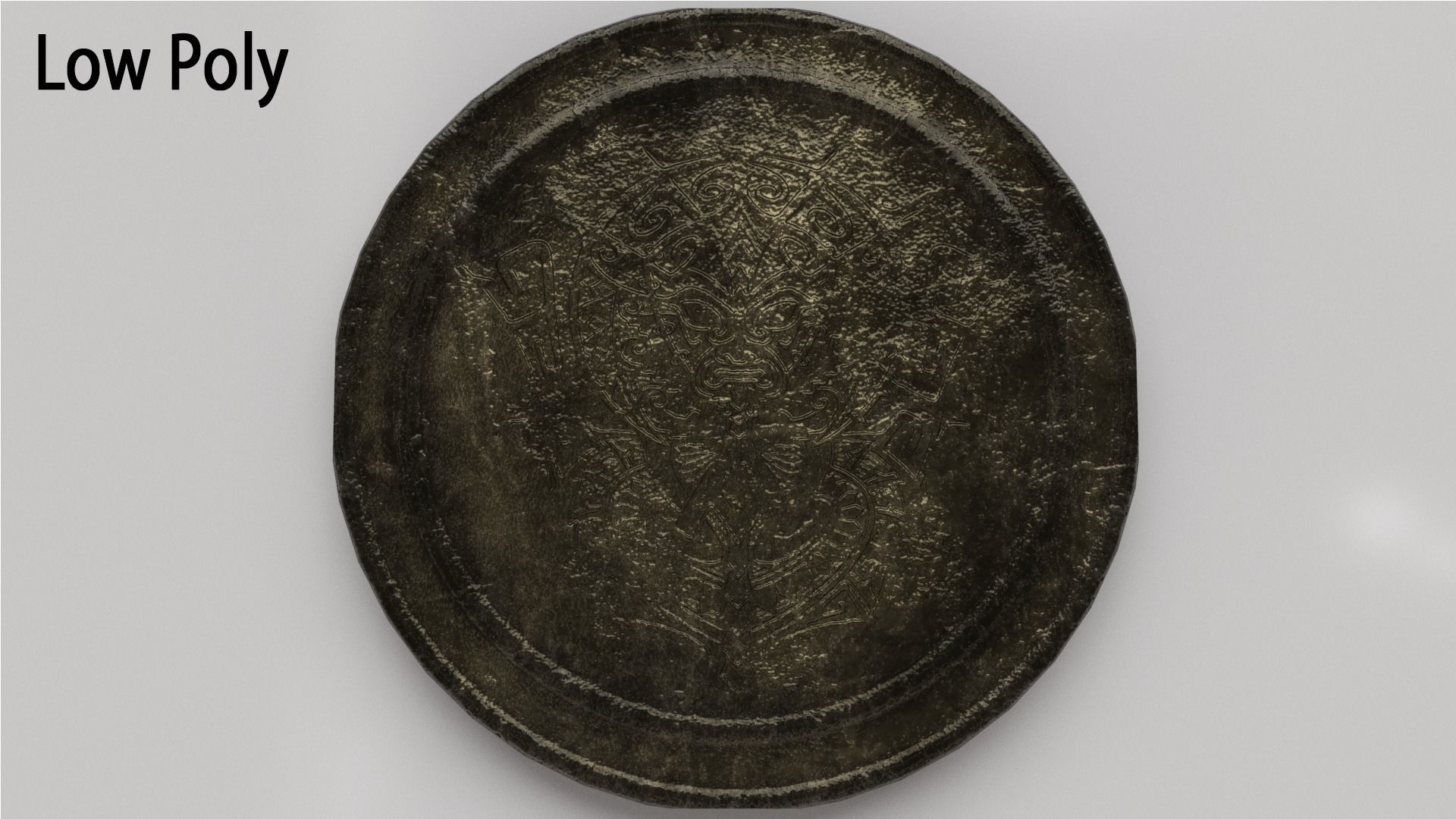 Old Coin - Artifact Low-poly 3D model_20