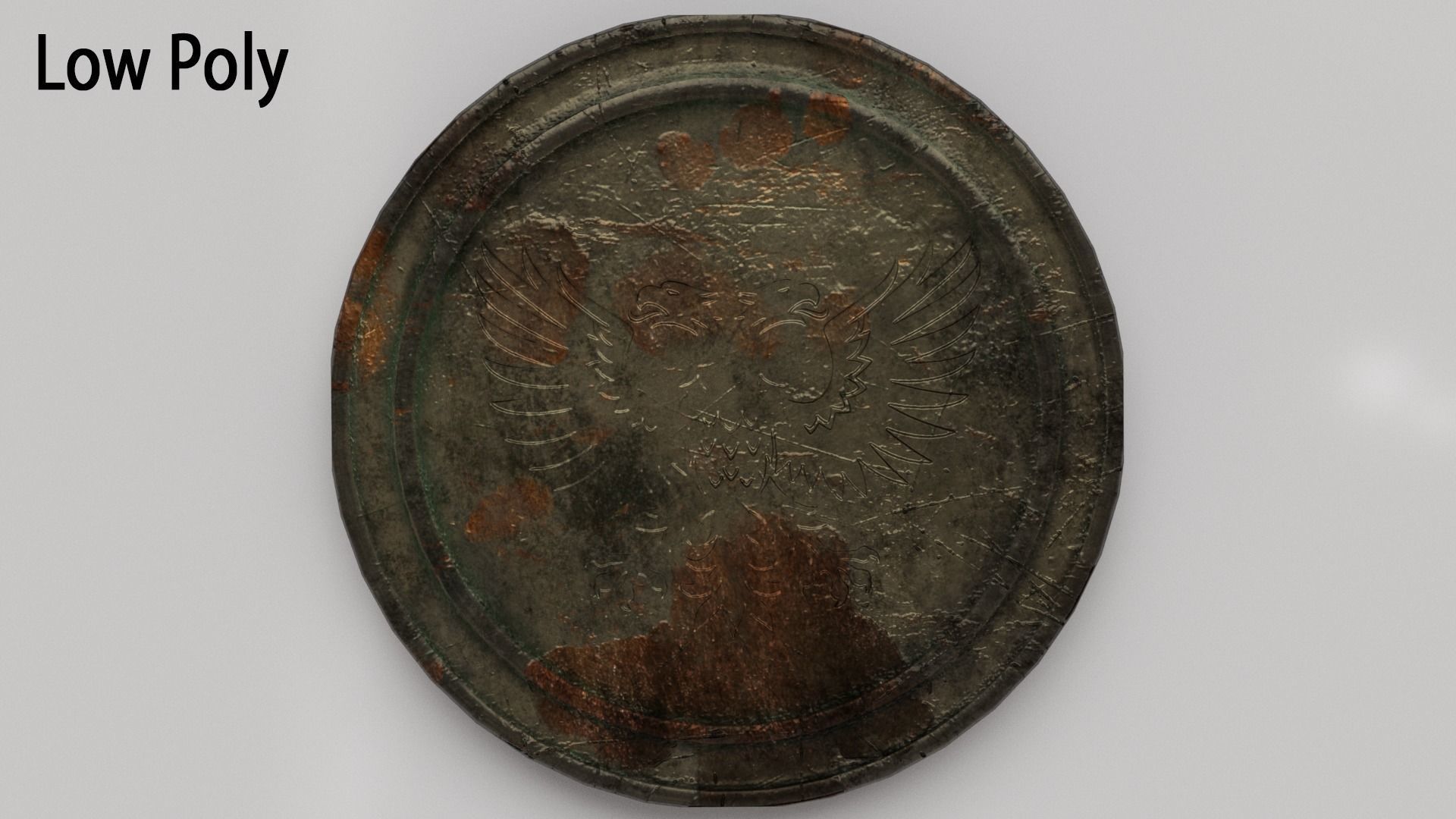 Old Coin - Artifact Low-poly 3D model_28