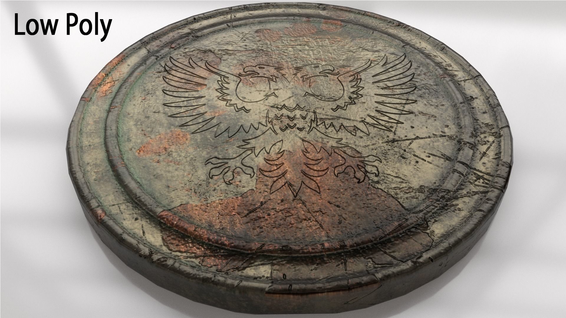 Old Coin - Artifact Low-poly 3D model_30