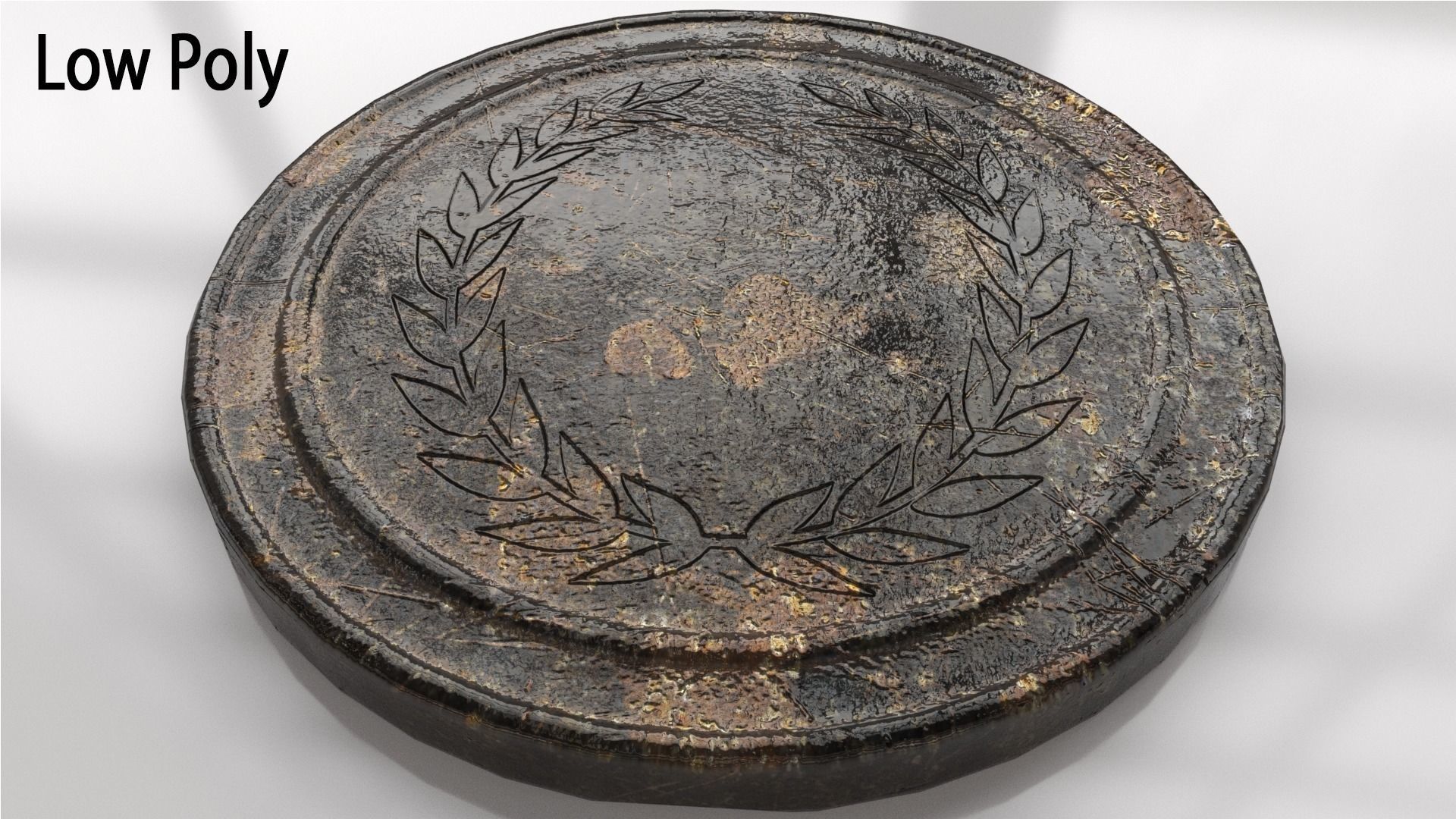 Old Coin - Artifact Low-poly 3D model_18