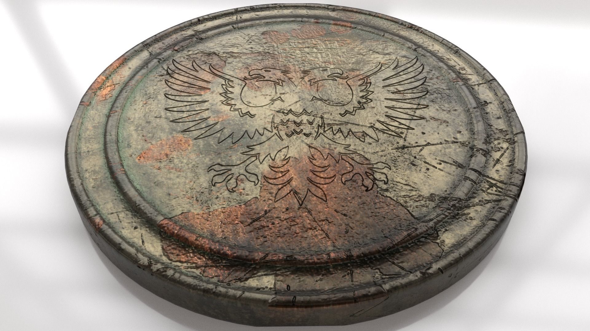 Old Coin - Artifact Low-poly 3D model_29