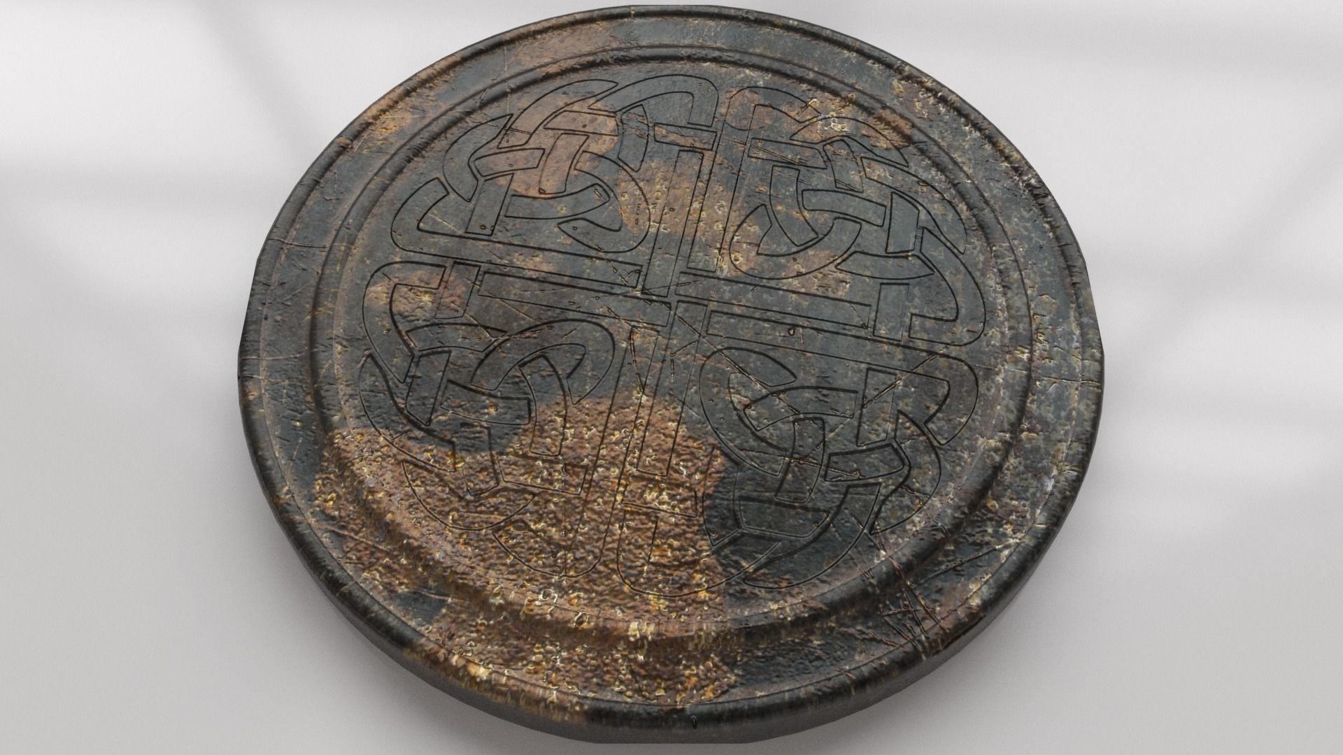 Old Coin - Artifact Low-poly 3D model_11