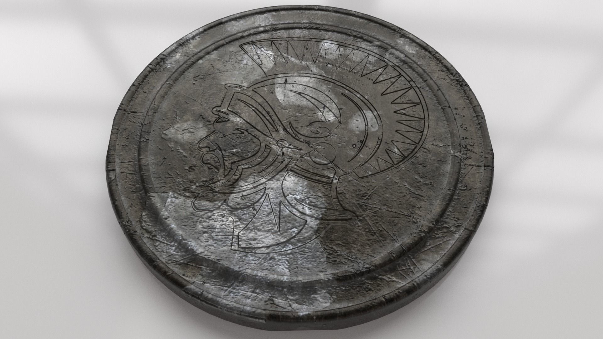 Old Coin - Artifact Low-poly 3D model_25
